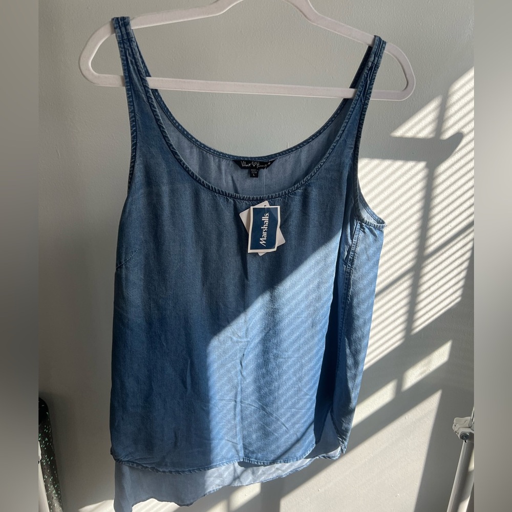 NWT Violet Heart Jean-like tank